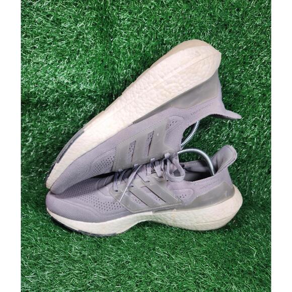 Adidas Ultraboost 21 Athletic Lace Up Running Shoe Mens Size 12 FY0381 Gray main image 6